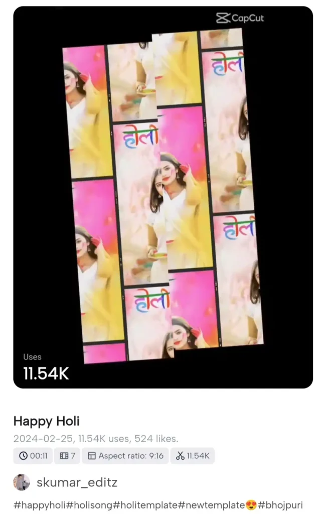 Color Splash Holi Template